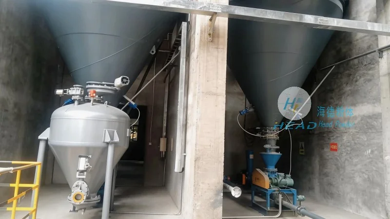 مشروع نقل جزيئات EVA بالضغط الموجب بالنظام الهوائي لشركة تصنيع مواد الأحذية في وينزو، زهيجيانغ
